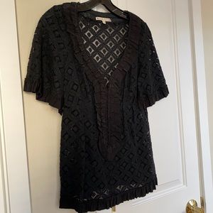 Nanette Lepore Black Lace Blouse Size 6